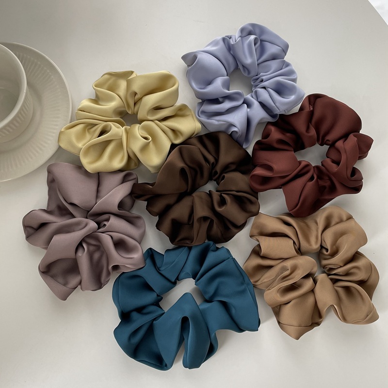 Fashion Solid Color Cloth Pleated Hair Tie 1 Piece display picture 2