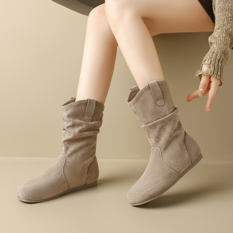 2026 nuevo invierno botas de camelón retro montado botas Martin botas de vaquero western Maillard