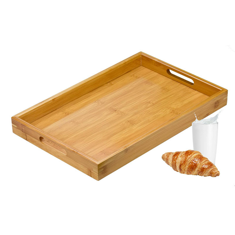 Bamboo tray for home use, tea tray, fruit and snack tray, rectangular bamboo barbecue tray, portable tea and snack tray