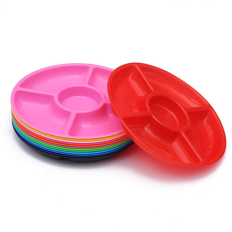 Plato de frutas con 4 compartimentos, estilo moderno