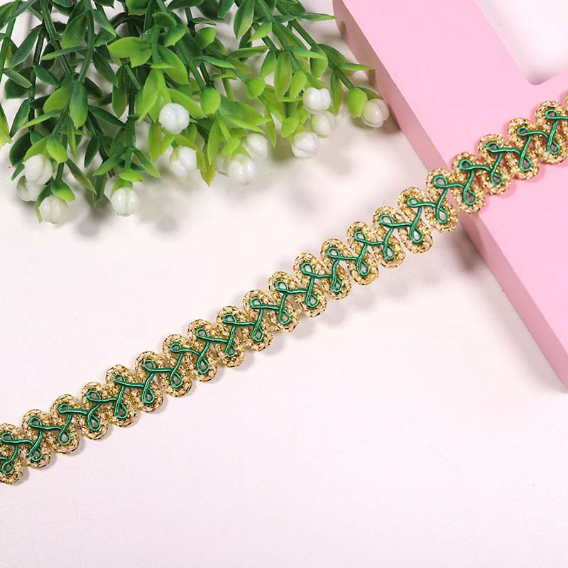 Spot 1.2cm color oro y plata accesorios de encaje accesorios de ropa 32 colores ciempiés borde de espigan encaje