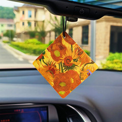 Car air freshener sheets, wall-mounted Van Gogh oil painting paper car air fresheners, wholesale fresh air fragrance sheets