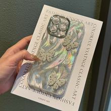 适用vivo Y300PRO精孔羽纱手机壳Y73S/X100/S19PRO珍珠蝴蝶硬壳