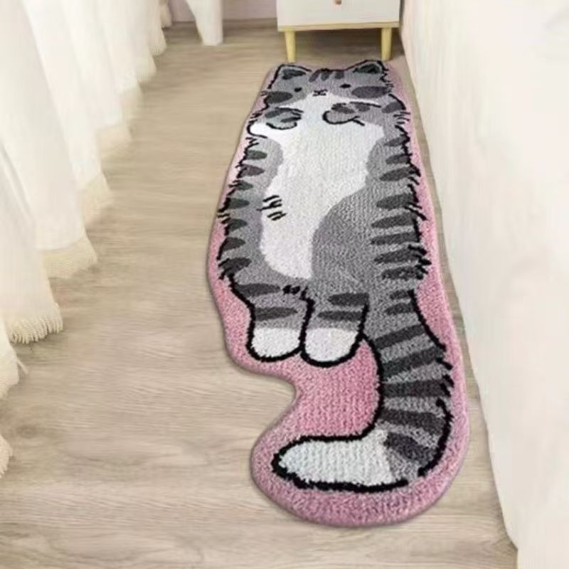 핑크색 긴 고양이