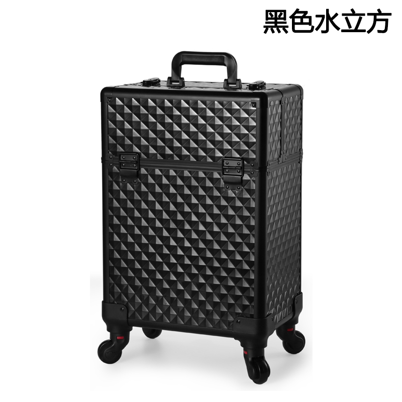 Muebles profesionales accesorios de mantenimiento de belleza instrumentos médicos de aleación de aluminio almacenamiento varilla de tracción rueda universal caja de herramientas de hardware