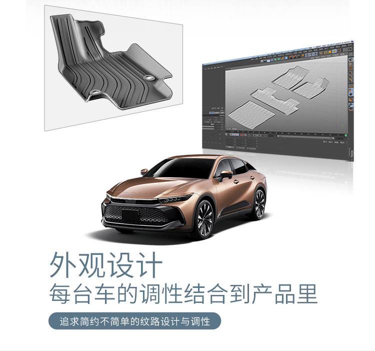 Car Floor Mats for 23 Toyota Crown SportCross TPE Trunk Mat