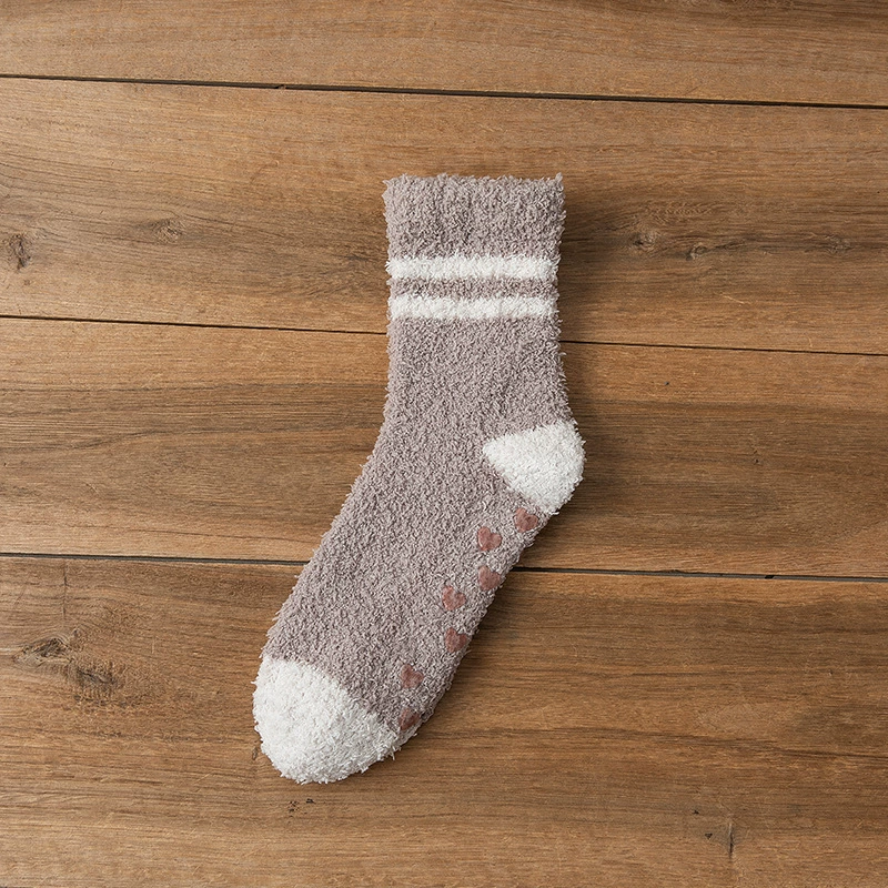 Coral velvet demi-season winter keep warm socks
