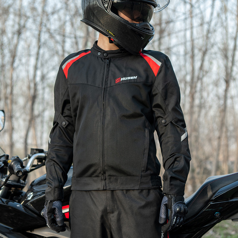 Motocicleta ropa de ciclismo transpirable de malla de cuatro estaciones, ciclismo al aire libre, ropa de motocicleta a prueba de caídas, equipo de protección CE incorporado, ropa de ciclismo, verano