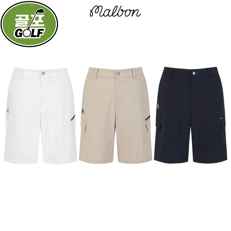 Malbon Korean Golf Clothing Men's 26 Summer Quick-Dry Half-Length Pants with Side Pockets Outdoor Sports Shorts