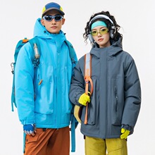 【冲锋羽绒服】冬季90白鸭绒户外三防保暖石墨烯兔绒内胆夹克外套