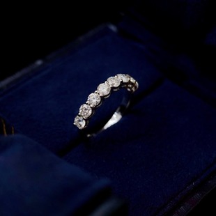 18K Diamond Ring Finished Product, Diamond Row Ring, Diamond One Carat, Very Shiny, Great Wearing Effect