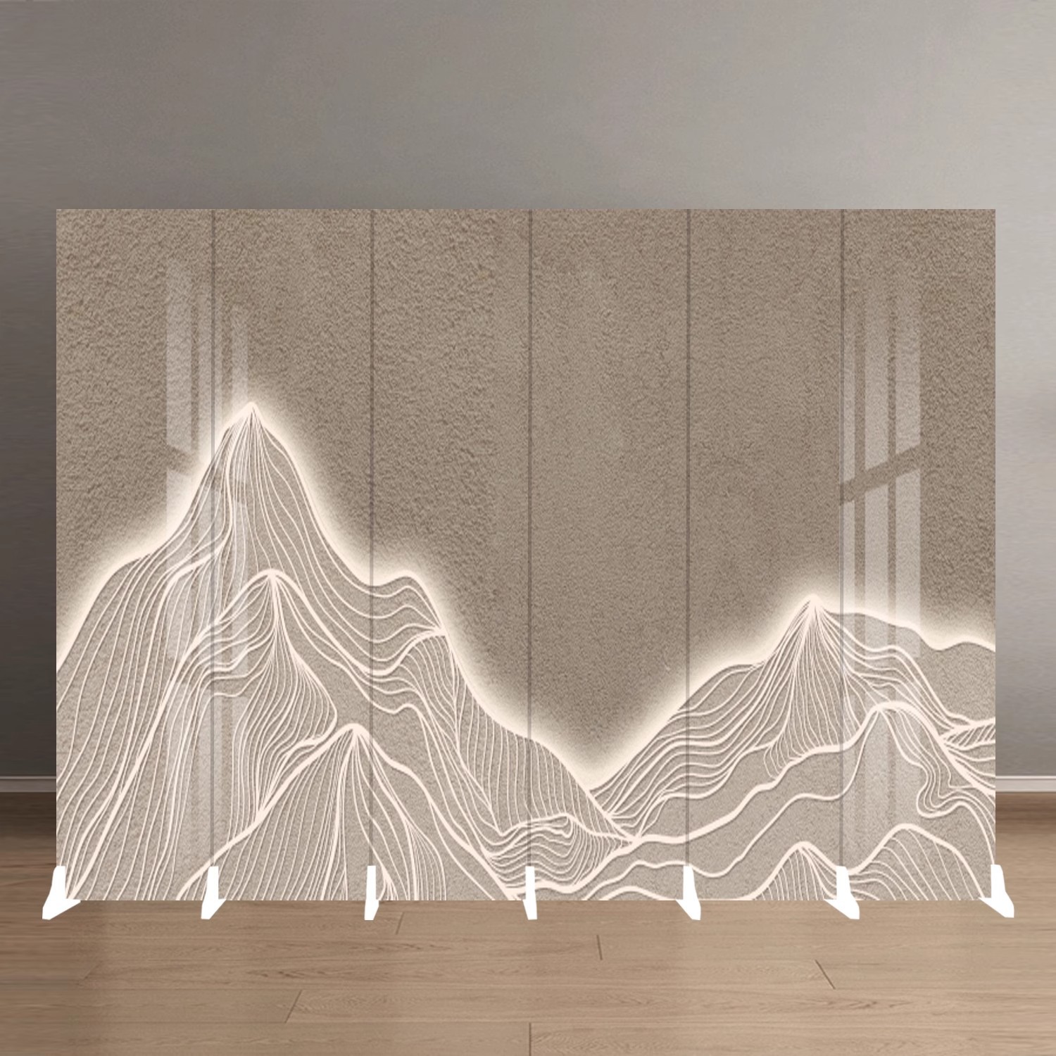 New Chinese Style Screen Partition Living Room Modern Simple Landscape Painting Office Home Hotel Blocking Partition Screen