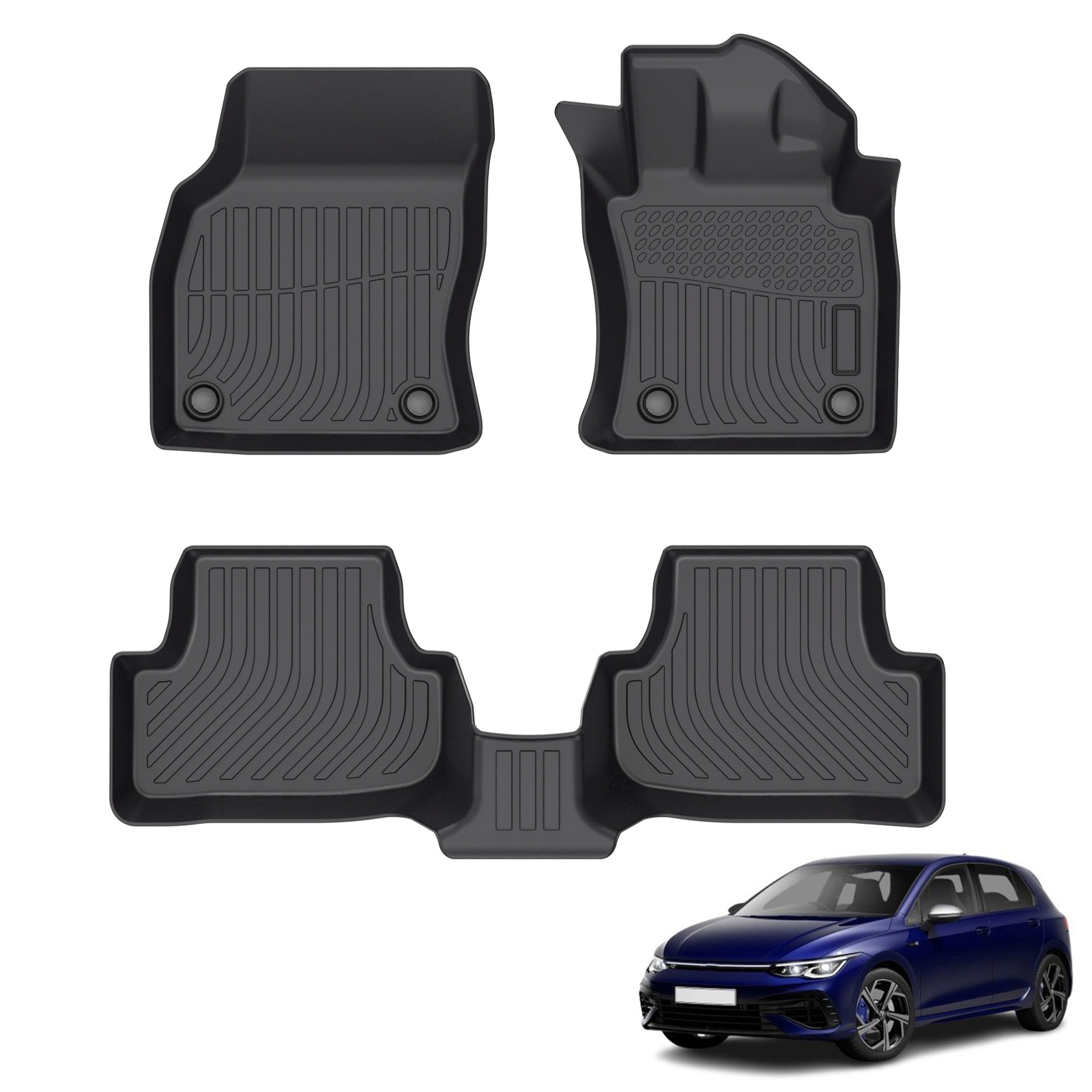 右舵适用于VW Golf Mk8 RHD大众高尔夫Volkswagen耐磨TPE脚垫定制