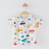 Children's summer clothing, thin jacket for boys, summer cotton long-sleeve, T-shirt, vest, with short sleeve