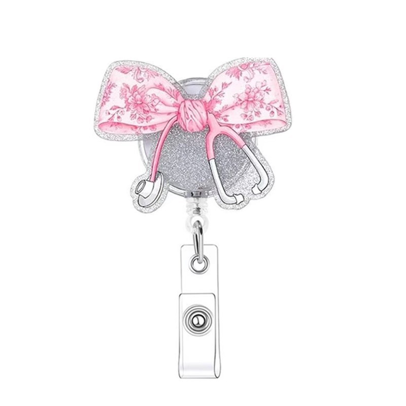 핑크 청화백자 청진기