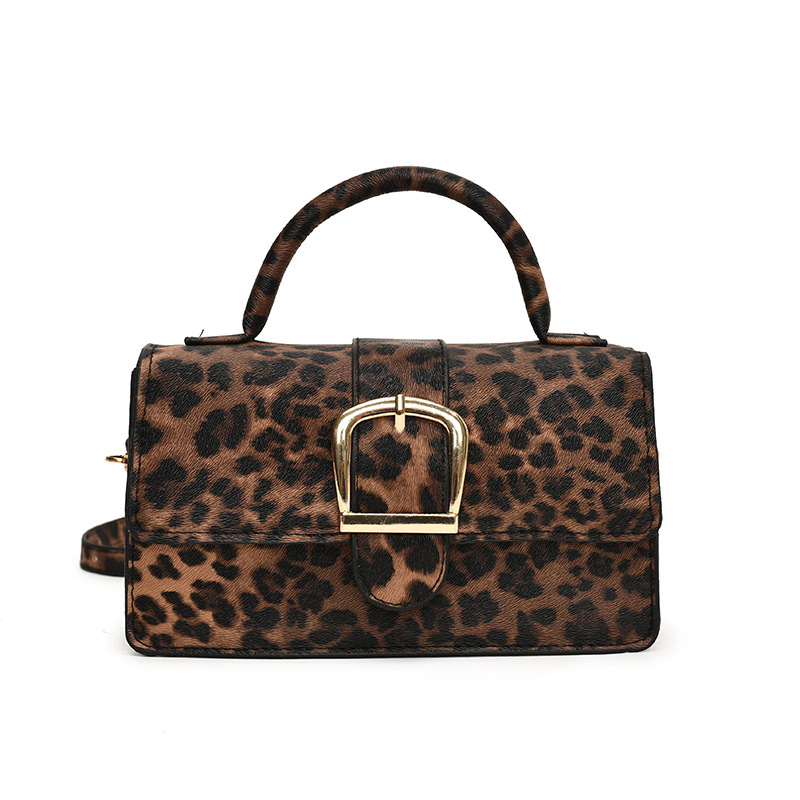 Bolso de hombro retro para mujeres 2024 nuevo estampado de leopardo de moda bolso de mochila de moda bolso cuadrado de moda bolso de personalidad europea y americana