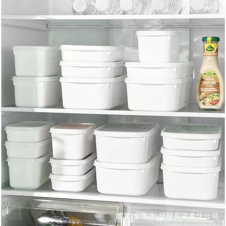 Оптовый пищевой пластиковый холодильник в японском стиле с крышкой для хранения фруктов замороженных прозрачных герметичных продуктов