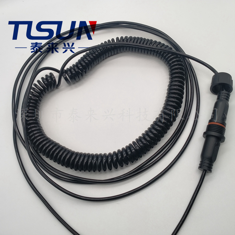 耐弯折弓型电线  弹簧线 18AWG户外防潮电线 充电线 头灯连接线