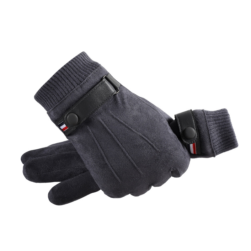 Men's Winter Riding Gloves - Touchscreen Compatible, Windproof & Fleece Lined With Suede Finish For Cycling & Outdoor Activities_voghion.com