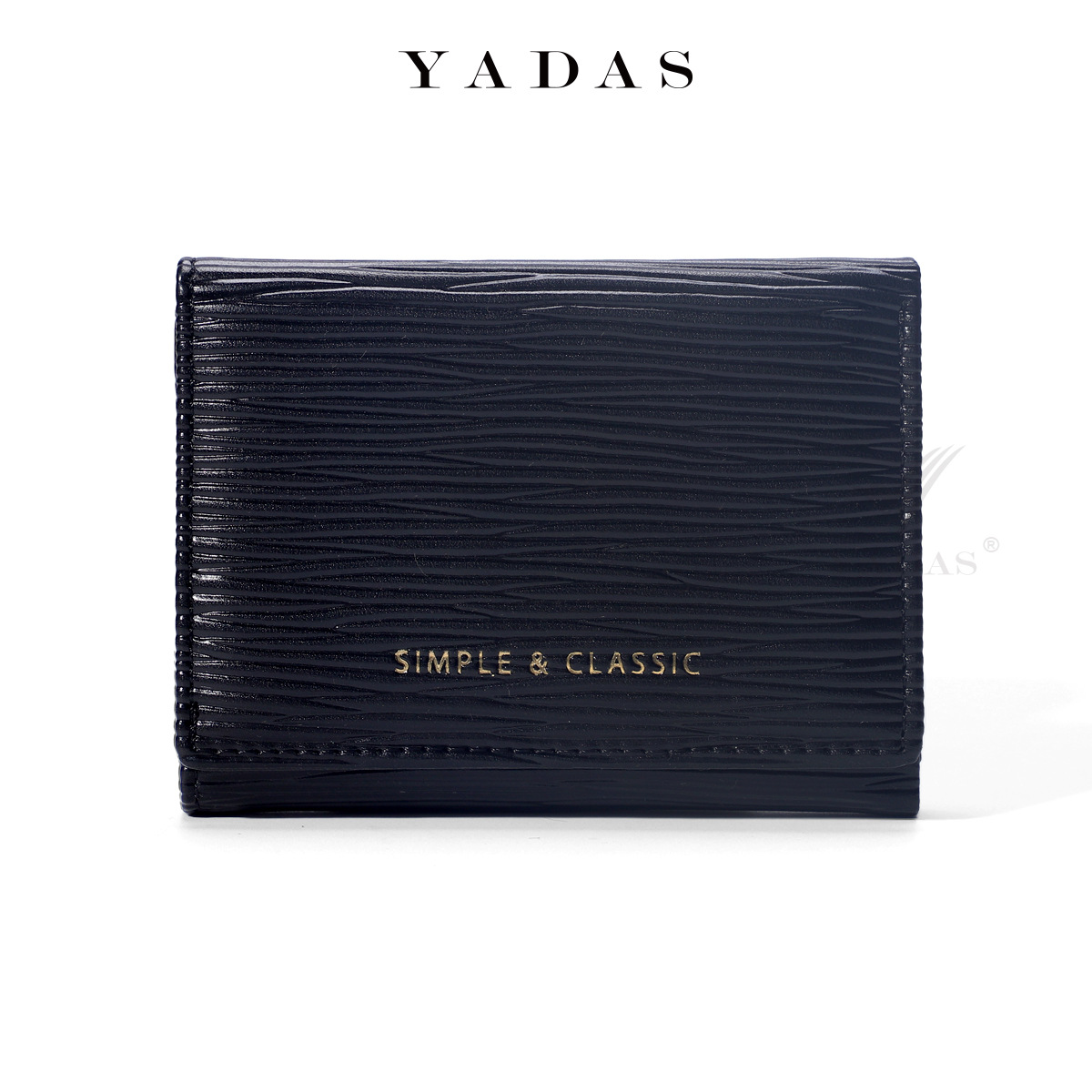 [Rolling de agua] YADAS linda bolsa de tarjetas de dama de moda comercio exterior PU corto tres plegables billetera