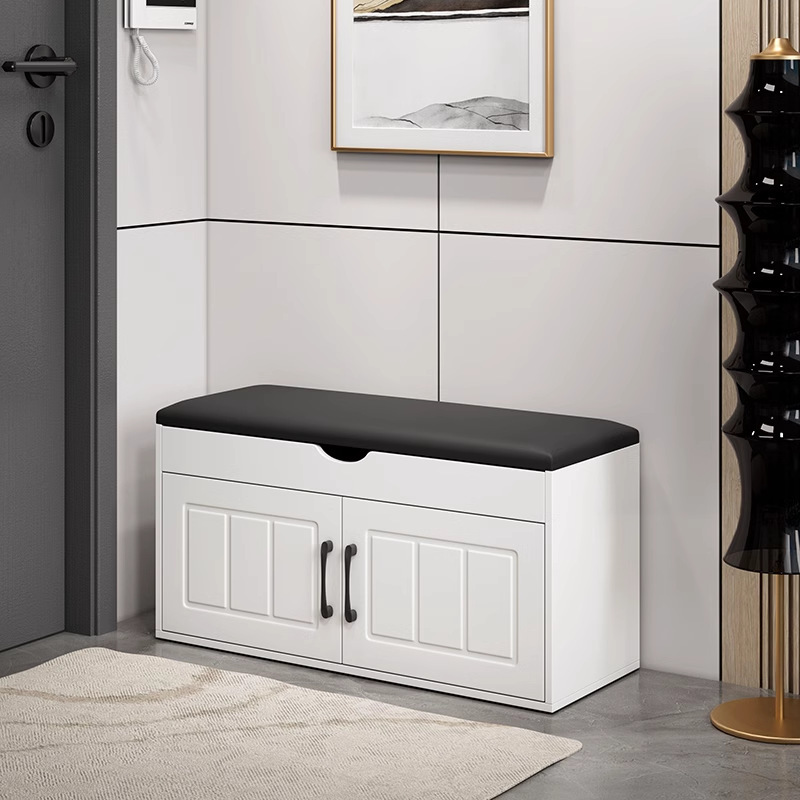 Fábrica directa taburete de zapatos puerta doméstica se puede sentar en el taburete de zapatos integrado en el hogar de zapatos modernos tipo bolsa flexible para usar zapatos image 8
