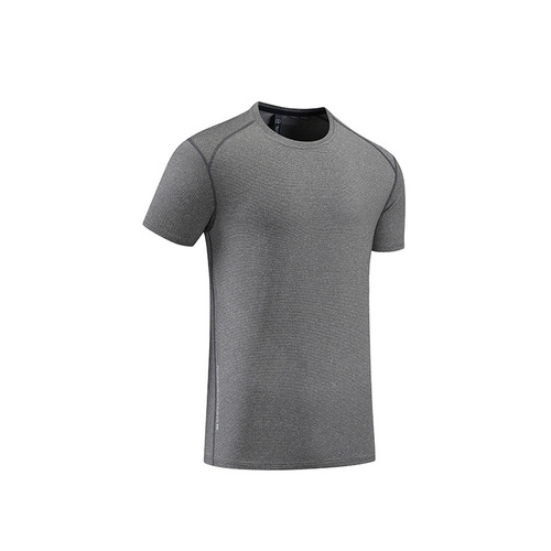 New Multicolor Sweatproof Quick-Dry T-Shirt for Men and Women, Four-Needle Six-Line Printed High-Elastic Short-Sleeve Summer Mesh Splicing Top