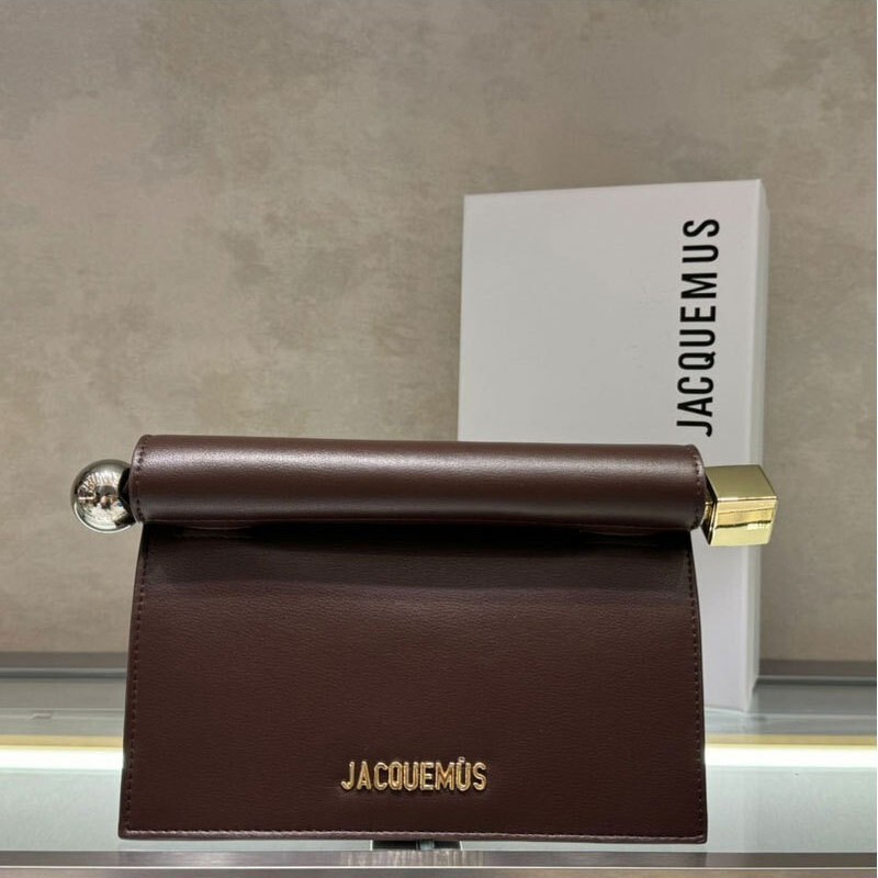 2024 Spring/Summer New French Niche Brand Jacquemus Sheepskin Foldable Handheld Chain Shoulder Luxury Evening Bag