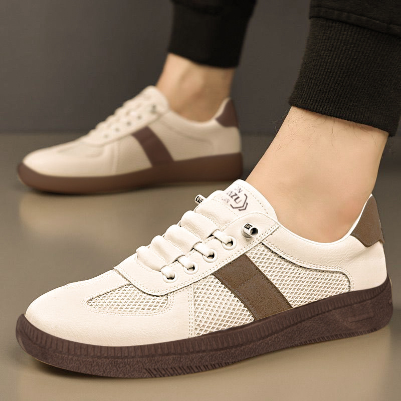 DeXun 2026 Summer New Men's Breathable Low-top Round-toe Mesh Soft-soled Lightweight Hollow-out Casual Shoes_vogvips.com