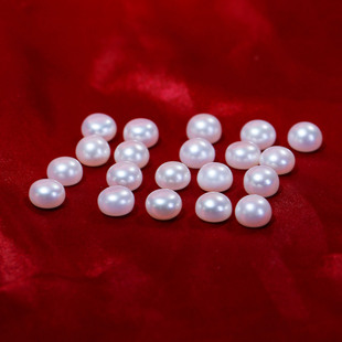 Natural Freshwater Bread Pearls Loose Beads 5A Half-Hole Patch Steamed Bun Beads DIY Beaded Jewelry Accessories Bare Beads Wholesale