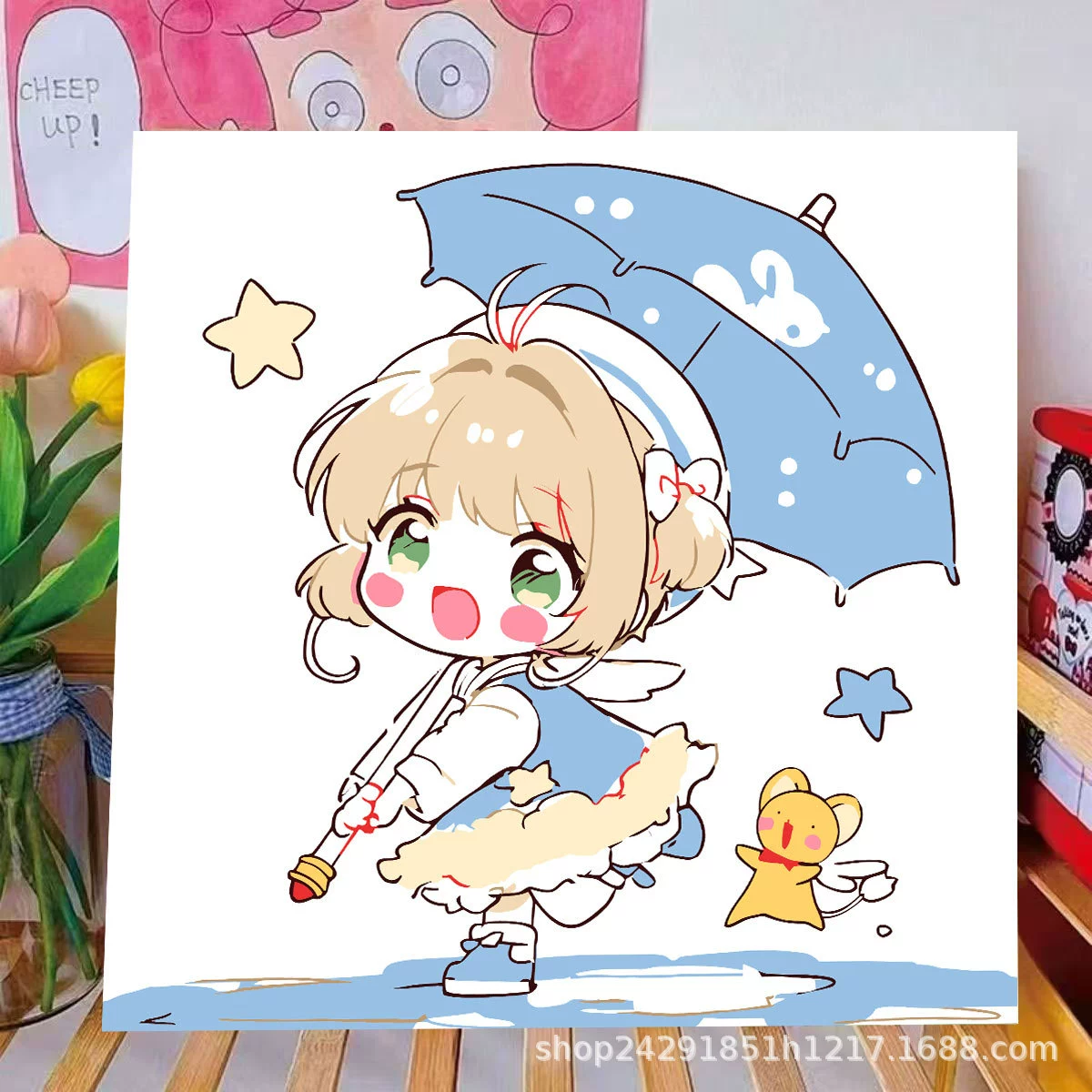 Популярные персонажи мультфильмов diy заполнение детских hand-painted мультфильм анимация простая граффити раскраска цифровая масляная живопись декор