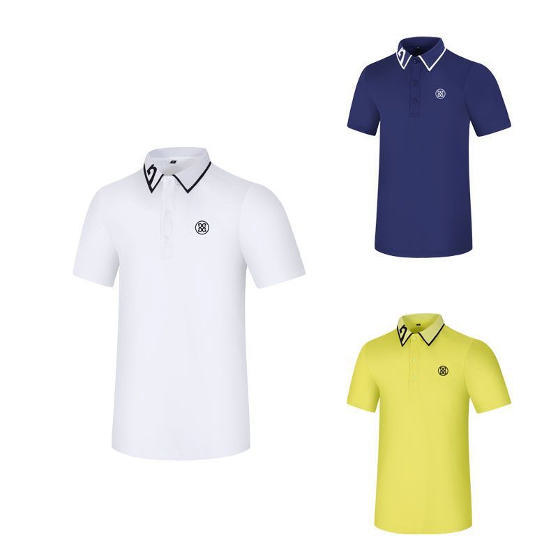 Golf Short-sleeved Thin Clothes Quick-drying T-shirt Men's Summer Breathable Top Golf Men's Lapel Clothing