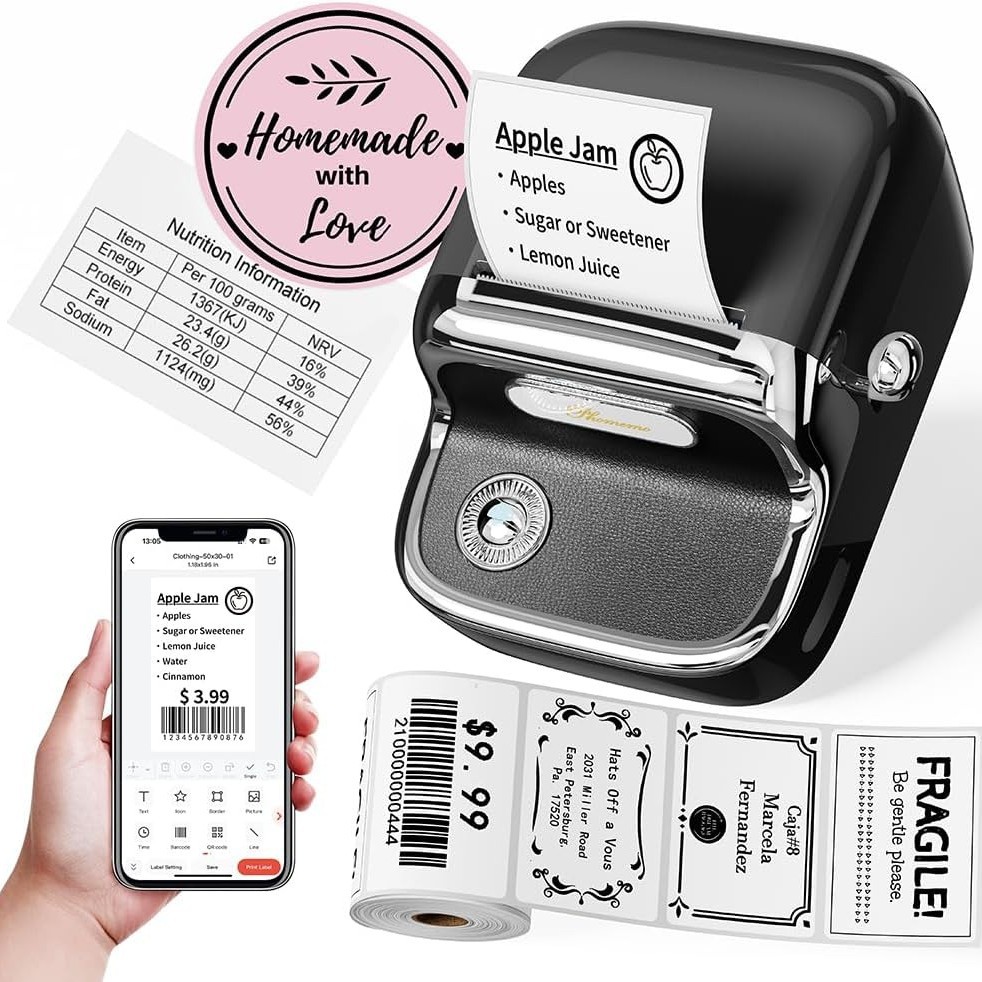 Impresora de Etiquetas Comercial Phomemo M110, Mini Impresora Térmica Portátil Bluetooth, Impresora Transfronteriza, Logotipo al por Mayor