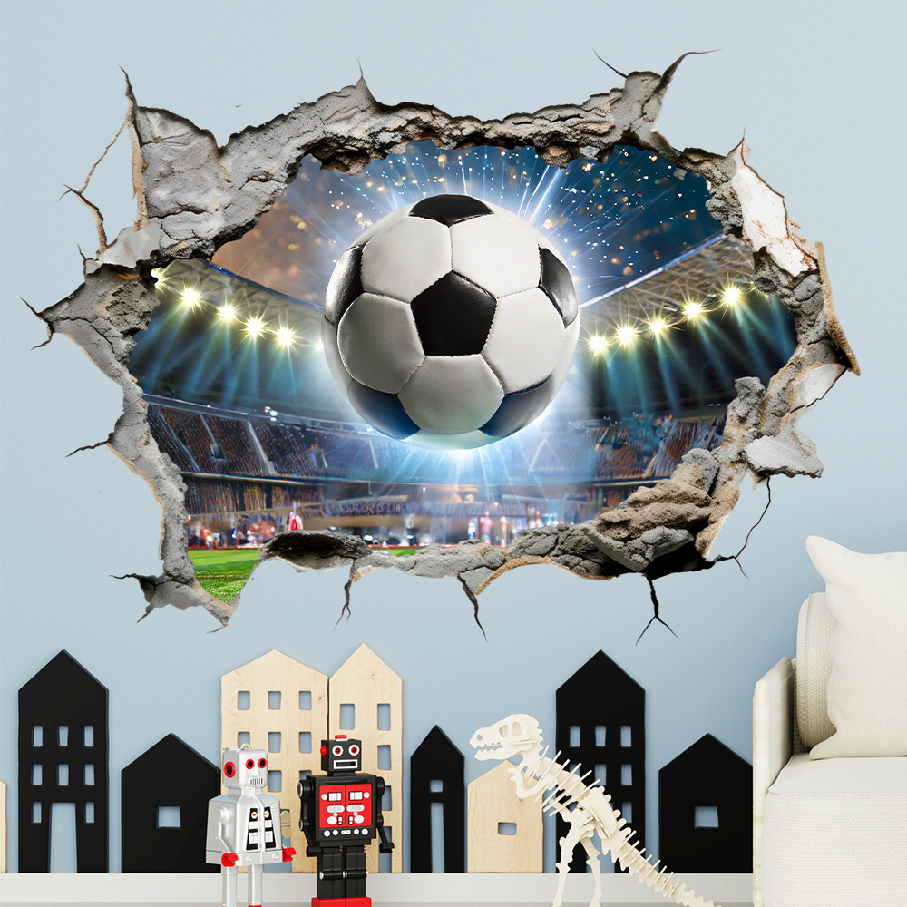 Phiên bản nhẹ DD4641 Phong cách mới Giải bóng đá Lễ kỷ niệm Nhãn dán tường Ký túc xá Poster Trang trí Nhãn dán tự dính.