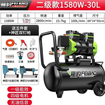 Hava kompressorları – compressor, oil-free, silent, 220V - yingxiao-high-speed-1580w-30l-woodworking-double-nail-gun