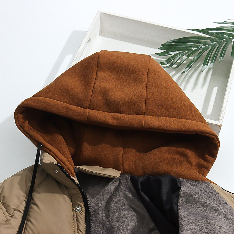 Varm vinterjacka för barn med huva och bomullsfoder_voghion.com