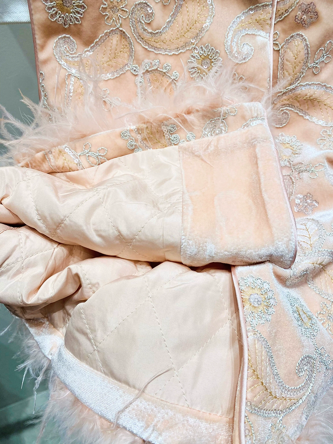 Бархатные ногтевые sequins, демисезонный жилет, китайский стиль, новая коллекция