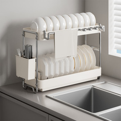 不鏽鋼碗筷瀝水架碗盤架餐具收納廚房置物架抹布碗碟瀝水晾碗架