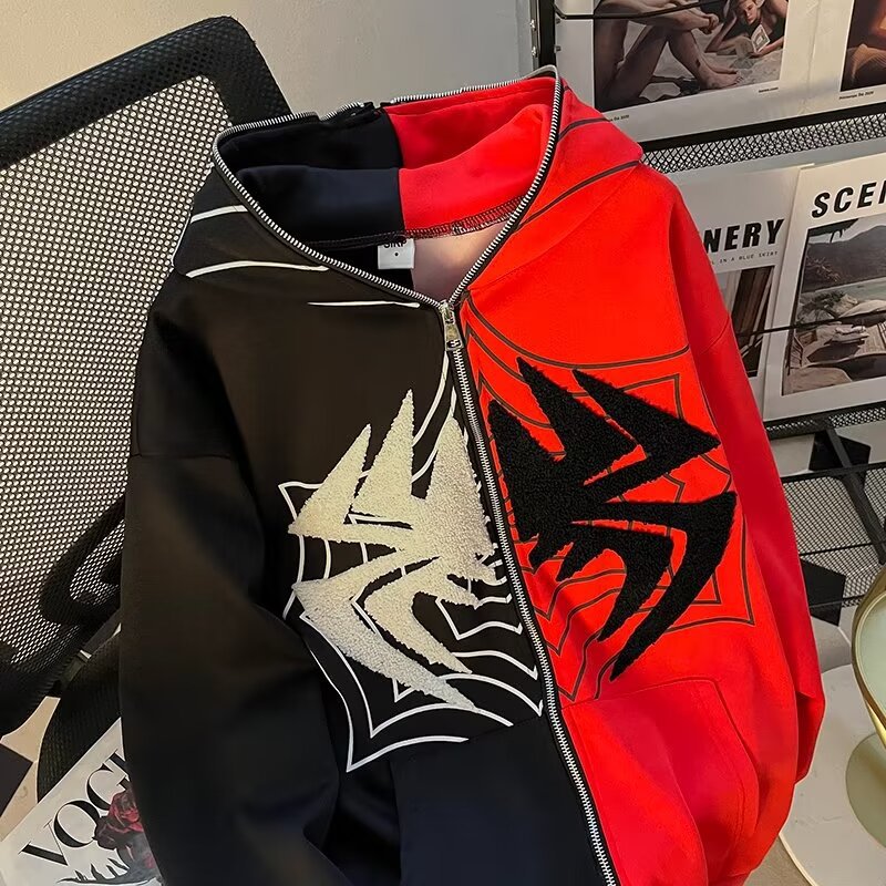 Embroidered print jacket