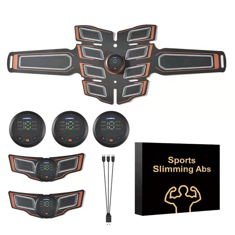 EMS スポーツトレーニングフィットネス機器腹部筋肉フィットネスベルト屋内ホーム腹筋マッサージャーユニセックス|undefined