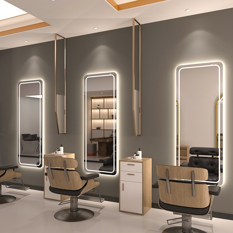 Espejo de corte de pelo de un solo lado, espejo de corte de pelo, espejo de corte de pelo simple, espejo de corte de pelo, pared, fábrica de salón de pelo