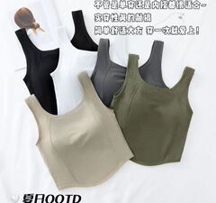 Sports beautiful back small camisole women's inner wear chest wrap all-in-one with breast pads high elastic breathable outer wear bottoming tube top