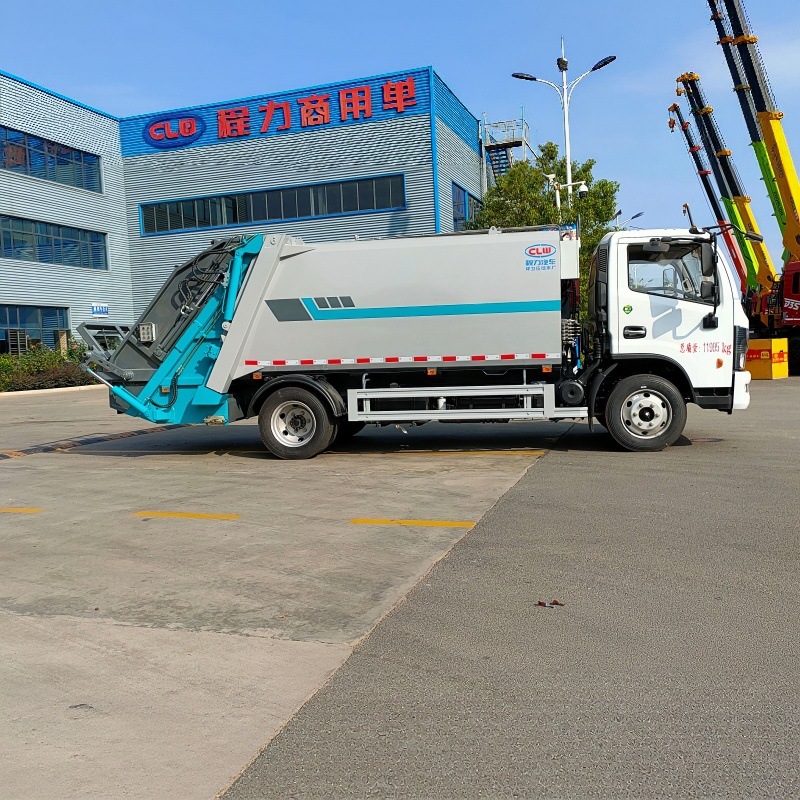 Pure electric compression garbage truck with a fully sealed, leak-proof body, designed for sanitary waste collection, compaction, and transportation