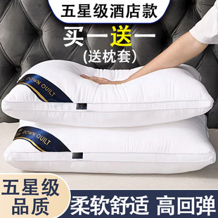 Pillow case and pillow core set of household five-star hotel with pillowcase cervical pillow full-head men's single dormitory