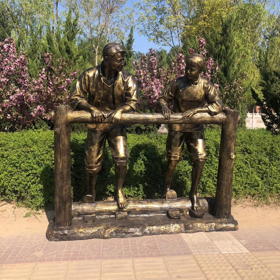 Figuras a caballo, esculturas de bronce, grandes adornos de caballos de bronce, carros Apolo de cobre, esculturas conmemorativas históricas del campus de FRP
