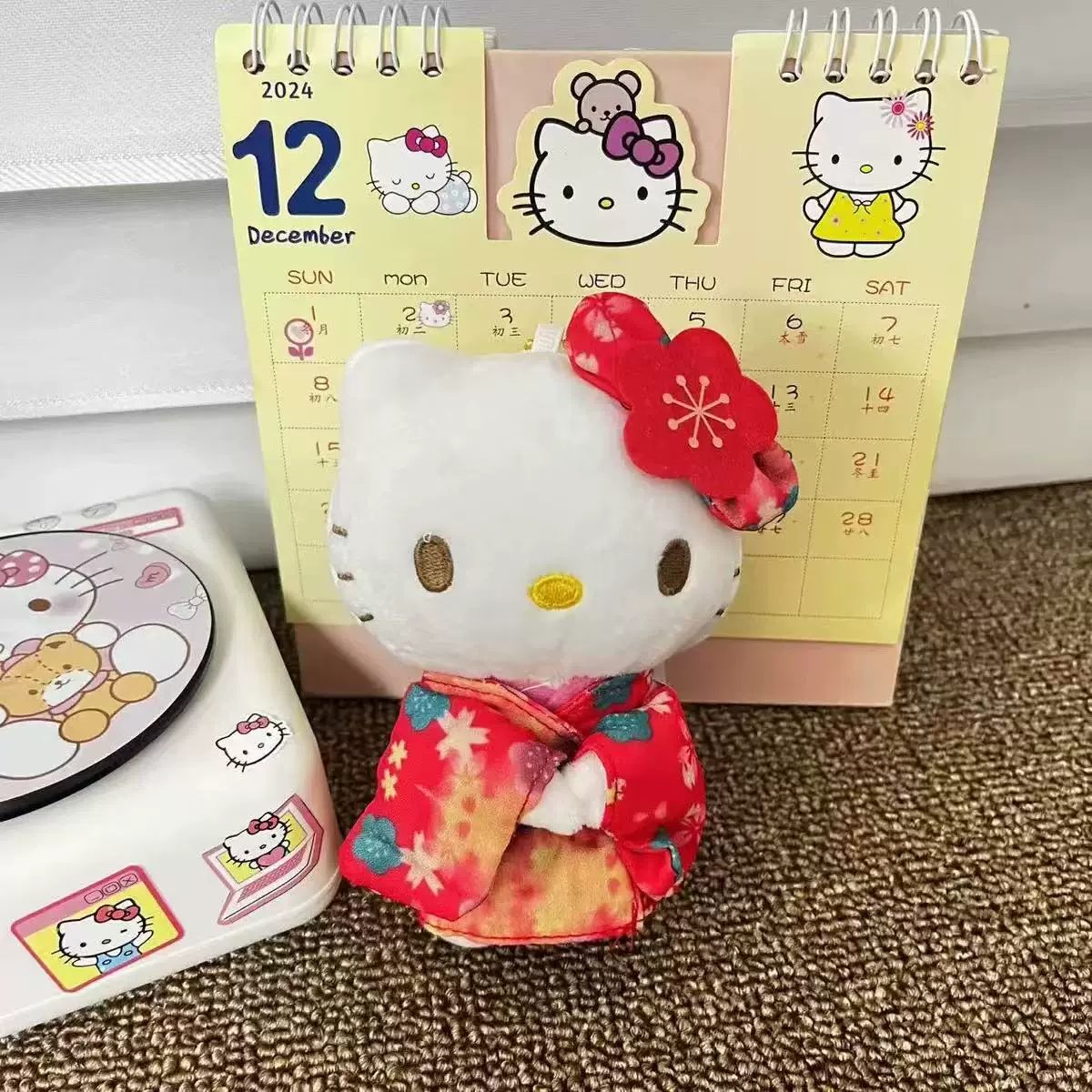 Плюшевый брелок (Sanrio) Hello Kitty, плюшевая кукла-талисман, размеры 10–16 см