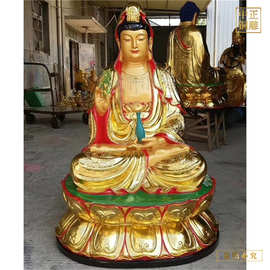 供应寺庙滴水观音站像 贴金千手观音佛像 金童玉女图片