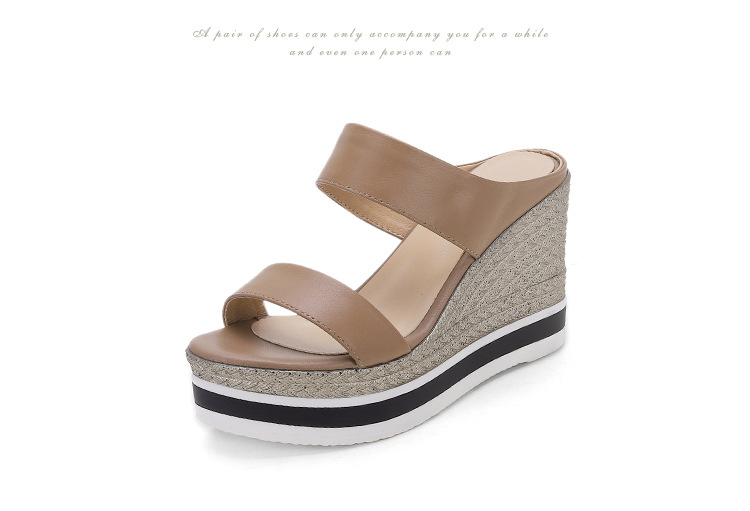 Sandal cao gót nữ đế xuồng 10 cm, hở mũi, phong cách mùa hè — đen chi tiết 16