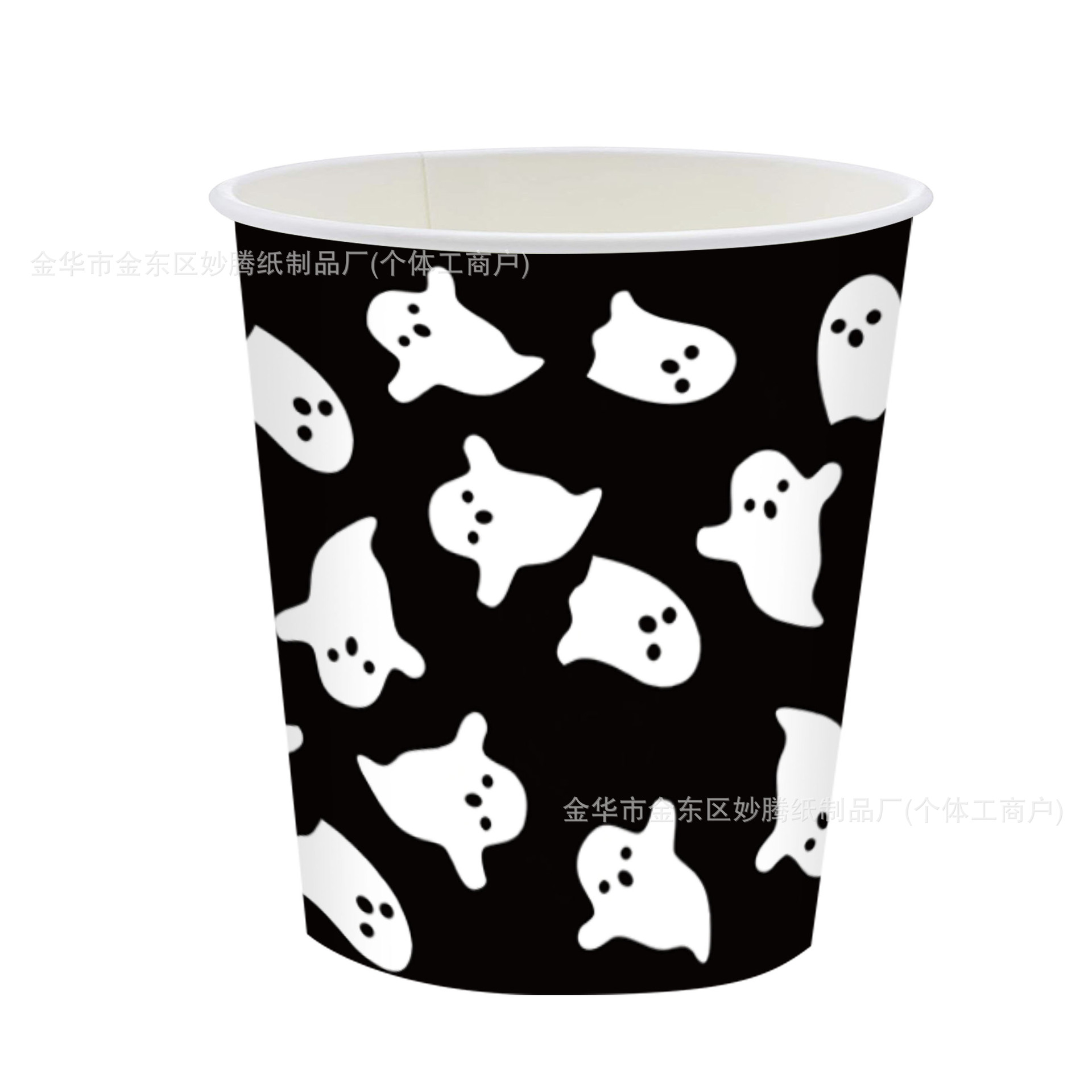 Nuevos productos transfronterizos de fiesta de Halloween tema fantasma cubiertos desechables set fiesta bandeja desechable