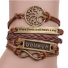 Bronze woven bracelet with letters, English letters, suitable for import