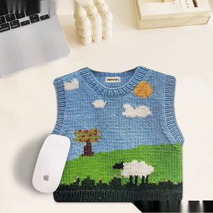Cute Sweater Printed Mouse Pad, Personalized Office Dormitory, High-Looking Computer Desk Pad, Home Portable